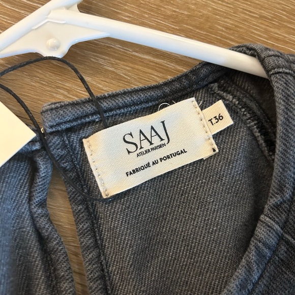 Saaj Paris - Grey denim dress - Robe Candice - Picture 6 of 6